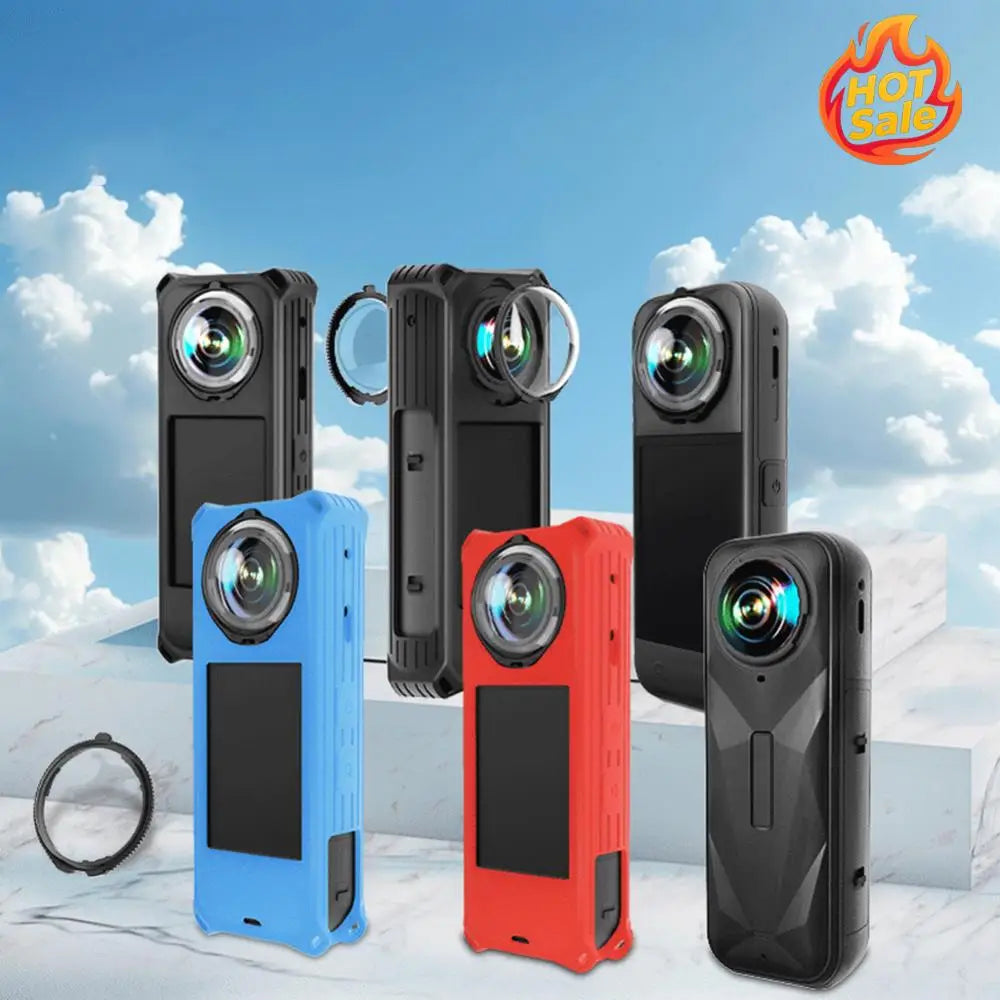 Silicone Protective Case Camera Lens Protector Anti-drop Camera Protector Cover Dustproof for Insta360 X5 Camera Accessories Zpaxo