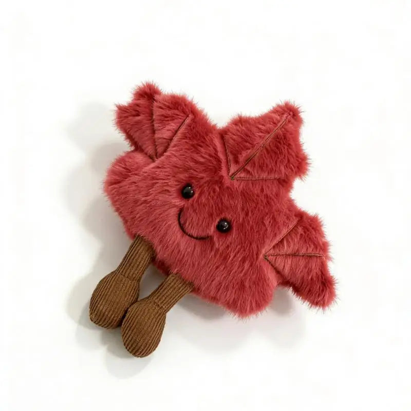▶1Pcs Cute Maple Leaf Doll Plush Keychain Toy Gift For Autumn Soft Stuffed Animal Collectible Toys Bag Pendant Zpaxo 1Pcs
