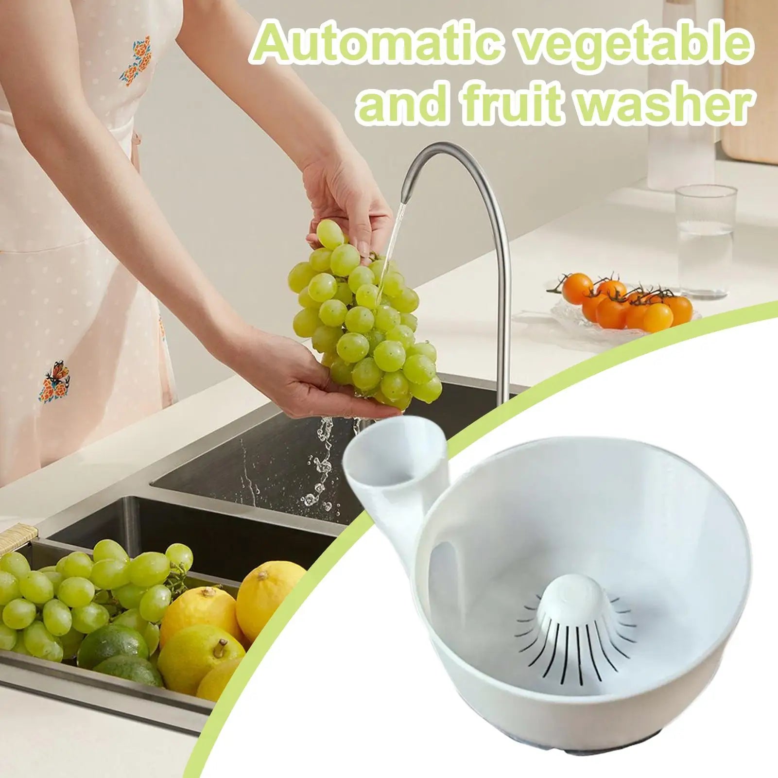 Automatic Fruit Wash Bowl 3D Printing Food Washing Spinner Red