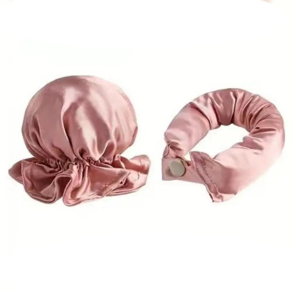 2Pcs/Set DIY Heatless Curling Rod Set Hair Styling Tools Hair Caps Hair Curlers Styling Tools Pillow Soft Rollers Zpaxo Pink
