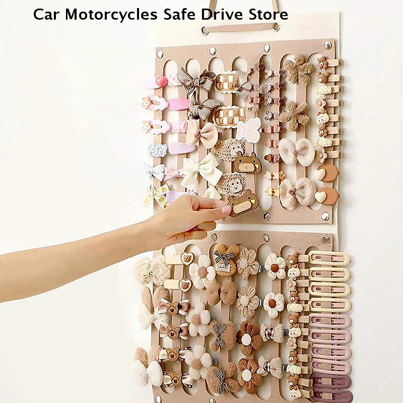 CMLarge Capacity Hair Bows Organizer Wall Headband Holder Clip