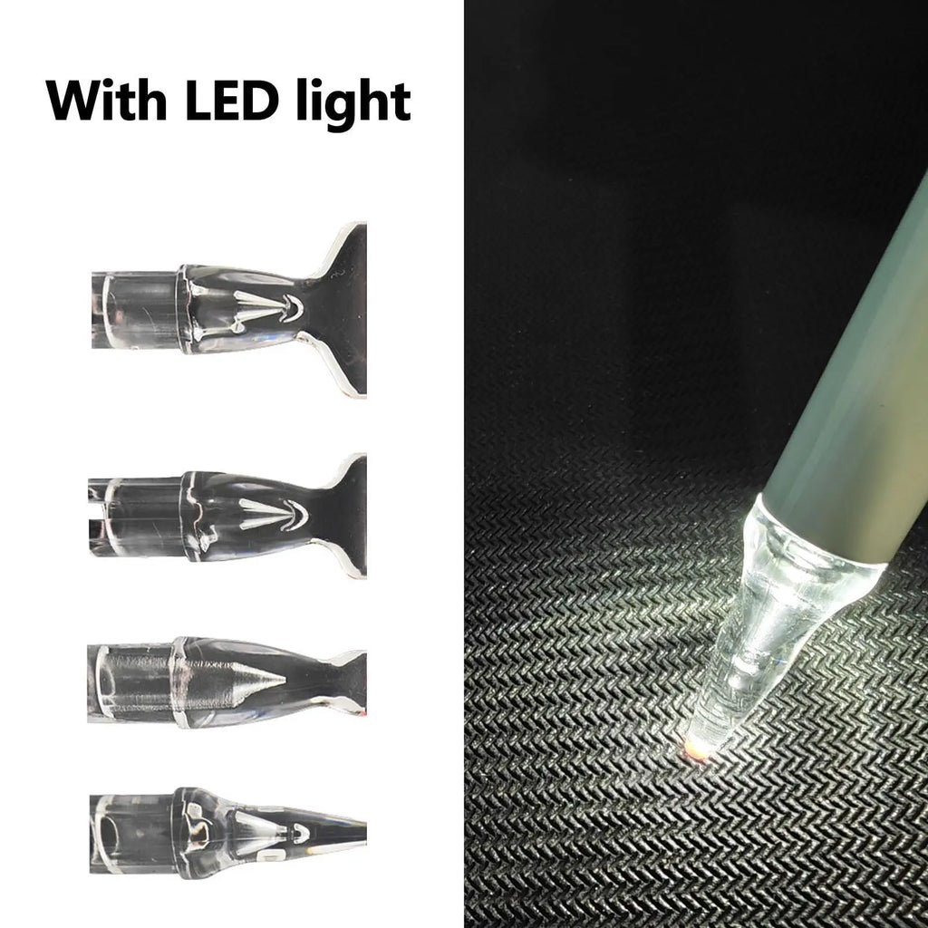 4-Pack LED Diamond Art Pens with 1/3/6/9 Multi-Tip Heads, Light Up Drill Pens, Diamond Painting Tools and Accessories, DIY Craft Zpaxo
