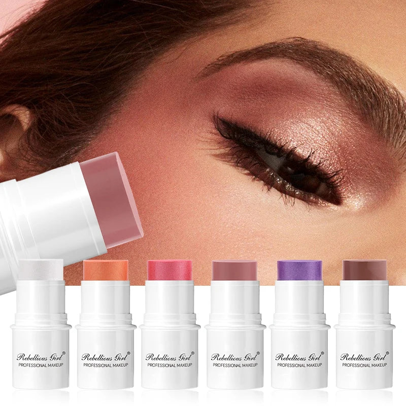 1 Blush Contour Highlighter Stick Multi-use Makeup Cheeks Eyes Lips Zpaxo