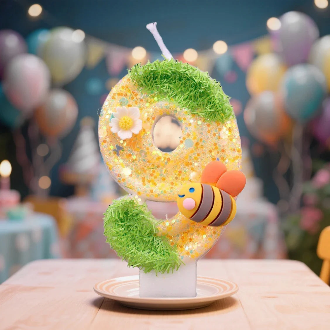 Bee Digital Birthday Cake Candles 0-9 Festive Children's Decorations Zpaxo number 9 B13778J