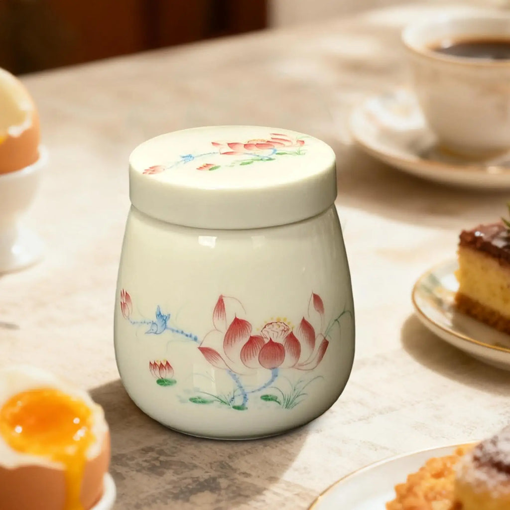 Coddled Egg Cups Ceramic Table Decoration Lids Home Dormitory Hotel