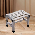 Shower Stool Non Slip Multifunctional Portable Metal Step Stool Foot Rest for Bedside Apartment Bedroom Kitchen Living Room Zpaxo 28.5cmx20.7cmx20.5cm