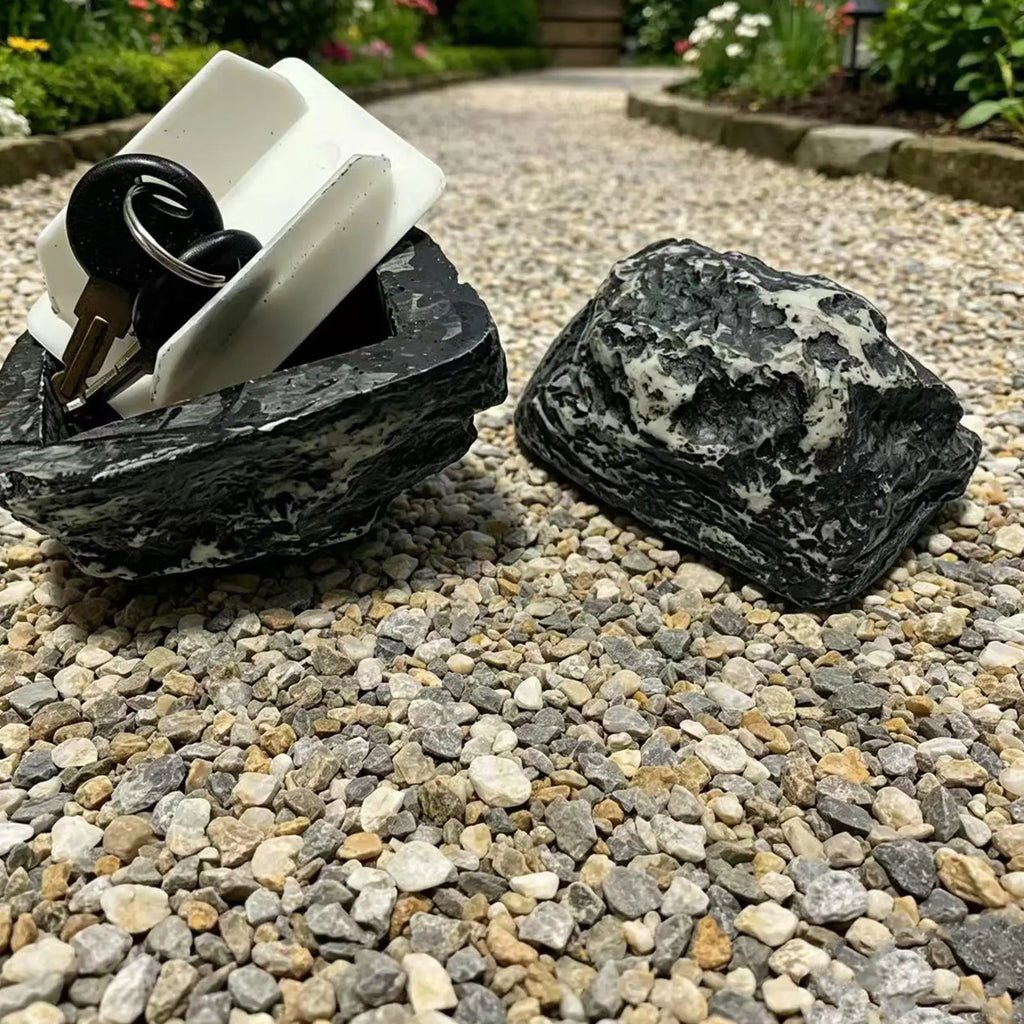 Key Rock Secret Storage Box Waterproof Faux Hide Holder Outdoor