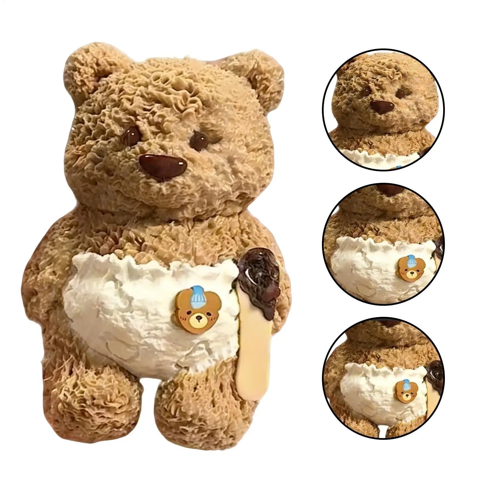 Squeeze Fidget Toys Cute Bear Slow-Rising Stress Ball Stretchy Animal Relief Fidget Toys For Men Women Kids Girls Boys Home Zpaxo
