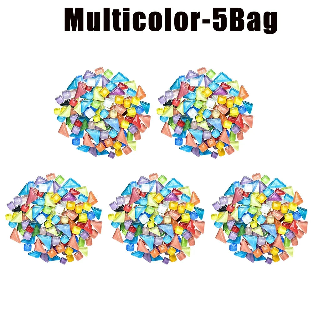 Colorful Bulk Crystal Mosaic Art Diy Glass Tile Craft Ceramic Tiles Zpaxo 200g-5Bags