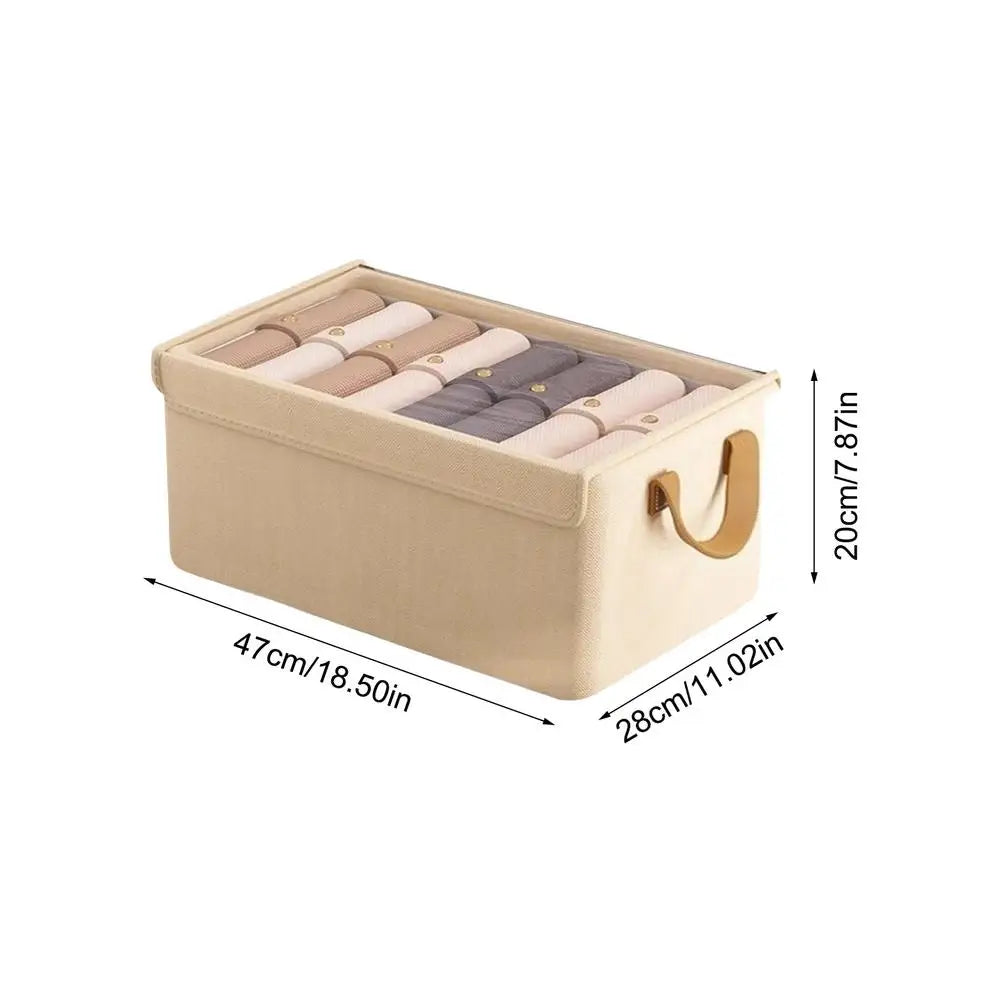Under Bed Storage Clear Lid Fabric Underbed Bag Clothes Bins Handles