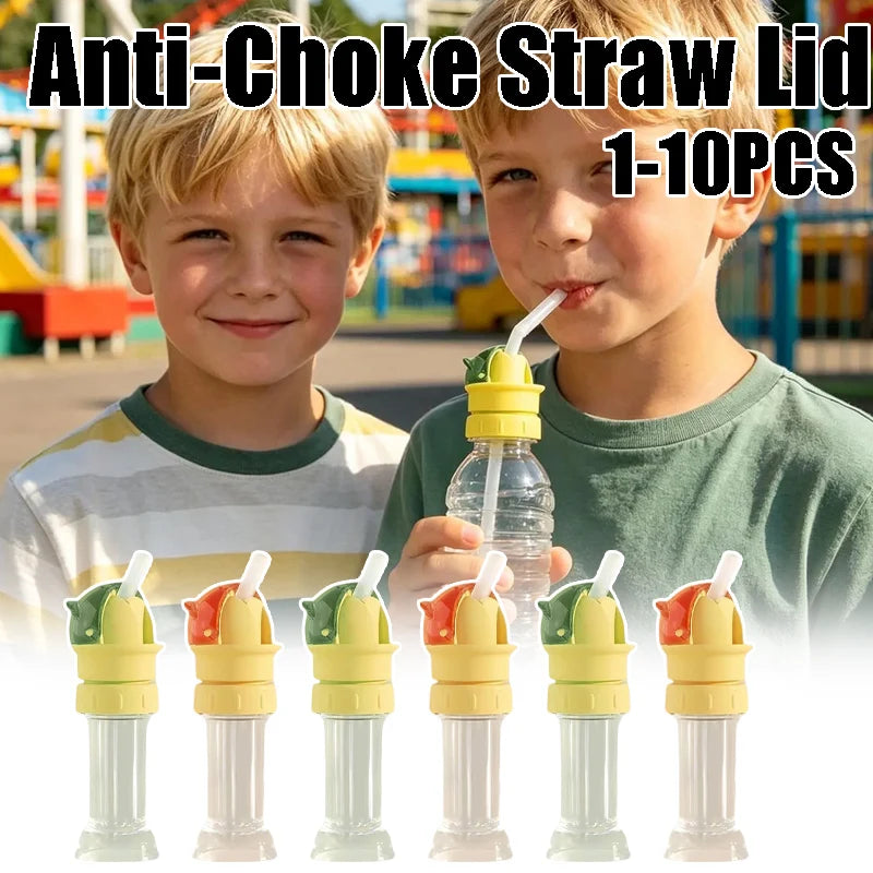 Baby-friendly Universal Straw Lid Includes Converter Water Bottles