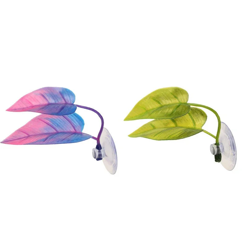 Artificial Aquatic Plant Aquarium Landscaping, Artificial Betta Fish Leaves, Resting Leaves, Spawning Leaves Zpaxo A5