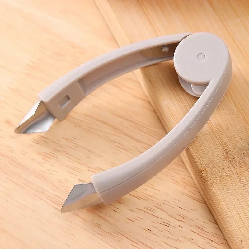 Kitchen Stainless Steel Pineapple Eye Corer Fruit Vegetable Knives Stem Remover Clip Strawberry Huller Peeler Tweezers Gadgets Zpaxo Grey-1pc