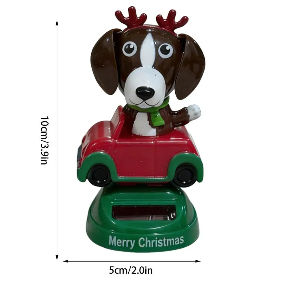 Solar Shaking Head Dog Car Dashboard Ornament | Funny Figurine Solar Dashboard Figurine Zpaxo 1PC