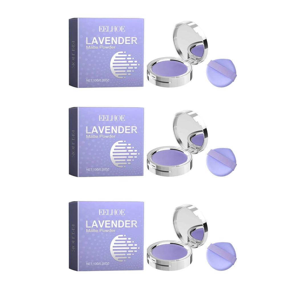 Eelhoe Lavender Matte Setting Powder – Oil Control, Waterproof Matte Setting Powder Zpaxo 3Pcs 10g