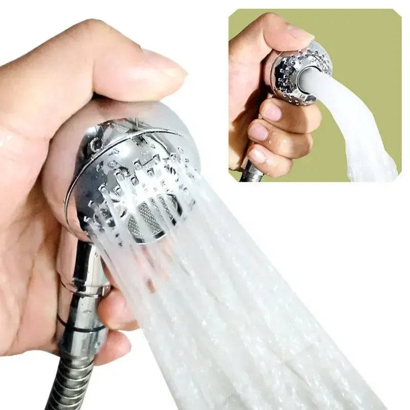Round Shape Shower Head Attachment Salon Two Speed Adjustable Rain