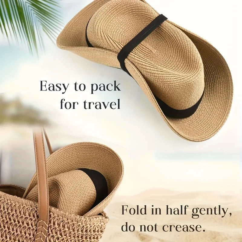 Fashion Men Straw Hat Women Summer Trendy Beach Sun Hats Solid