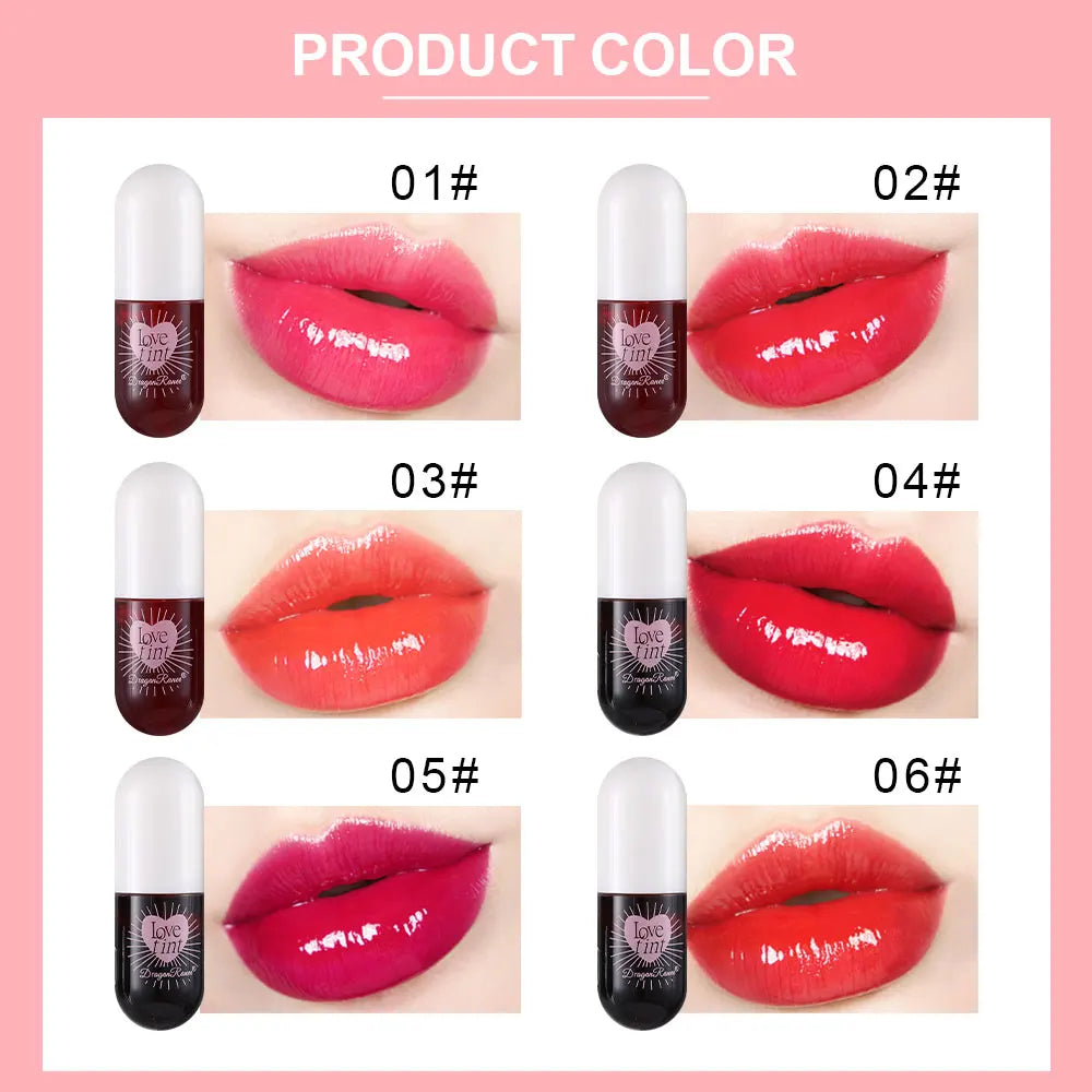 Mirror-Like Lipstick, Water-Dyed Lip Liquid, Lip Gloss, Water-Glossy Mirror Glass Lip Lipstick, Long-Lasting, Non-Stick Cup Lip Gloss, Lightweight and Compact Lip Gloss Zpaxo