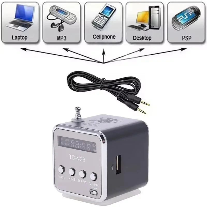 Mini Bluetooth Speaker Portable Radio Sound Box Small Music Wireless