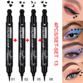 4PCS/Set Smooth Liquid Eyeliner (with Seal) - Smudge-proof, Comes in A Variety of Patterns, Suitable for Waterproof Makeup Zpaxo SET 13