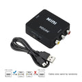 HD 1080P HDMI-Compatible to RCA Converter AV/CVSB L/R Video Box 1920*1080 60Hz HDMI-Compatible to AV Support NTSC PAL Output Zpaxo HD to AV Black