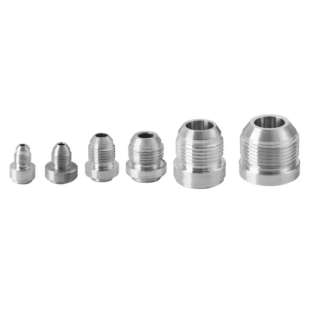 Aluminum Silver Male Aluminium Weld External Thread Round Base Straight Male Weld Fitting Adapter Welding Joint Silver Zpaxo