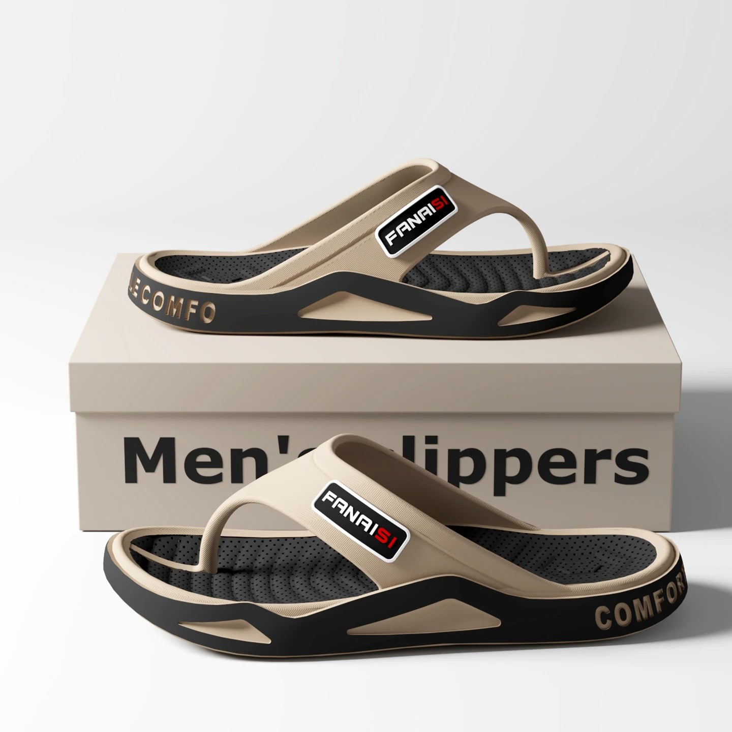 Men's Summer Sandals Non-slip Indoor Bathroom Slides Trendy Flip