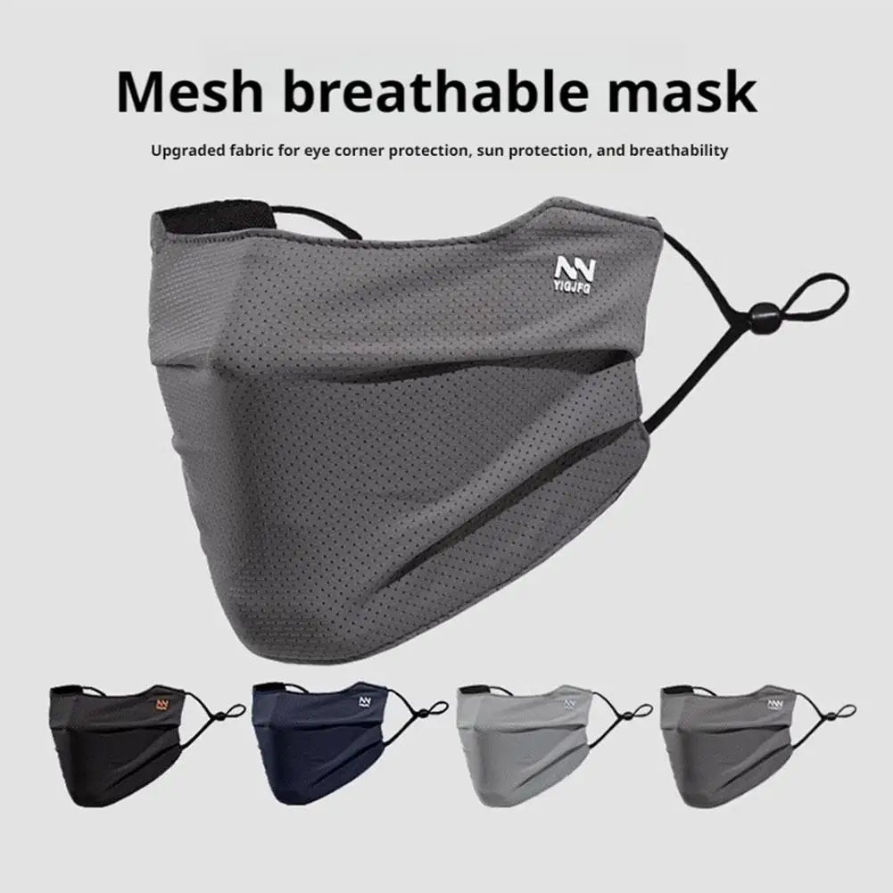 Breathable Ice Silk Face Cover UV Face Shield Washable Reusable Sun Protection Face Mask for Motorcycle Running Riding Exercise Zpaxo