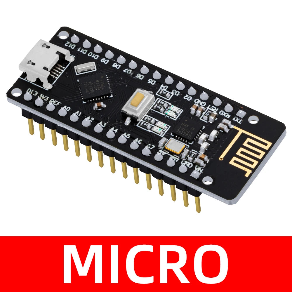 RF-Nano for Arduino Nano V3.0, Micro USB Nano Board ATmega328P QFN32 5V 16M CH340, Integrate NRF24l01+2.4G wireless Zpaxo micro