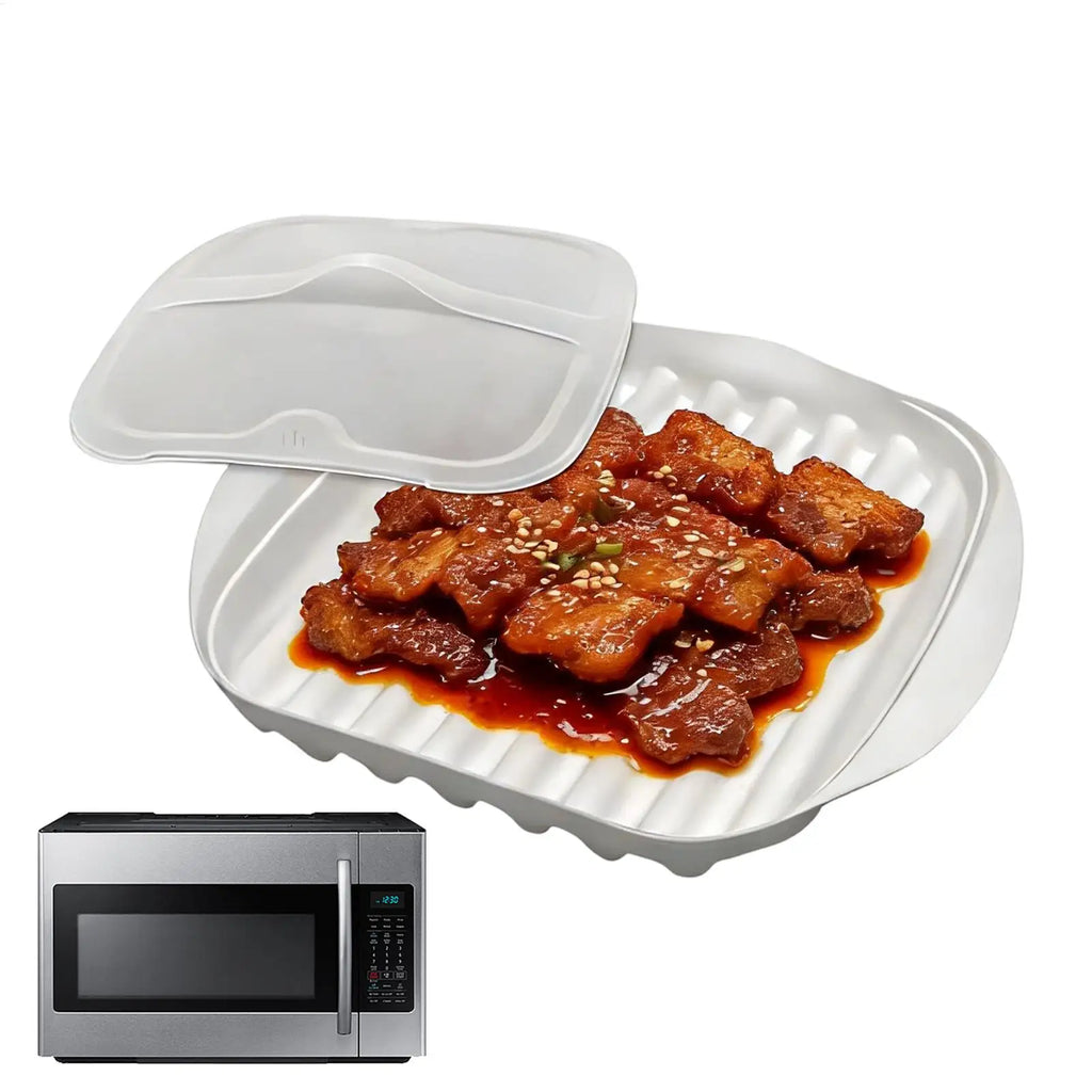 Bacon Microwave Tray Non-Sticky Kitchen Gadgets Bacon Cooker for Microwave Oven for Pizza Meat Hot Dogs Sausage Tacos Meal Prep Zpaxo
