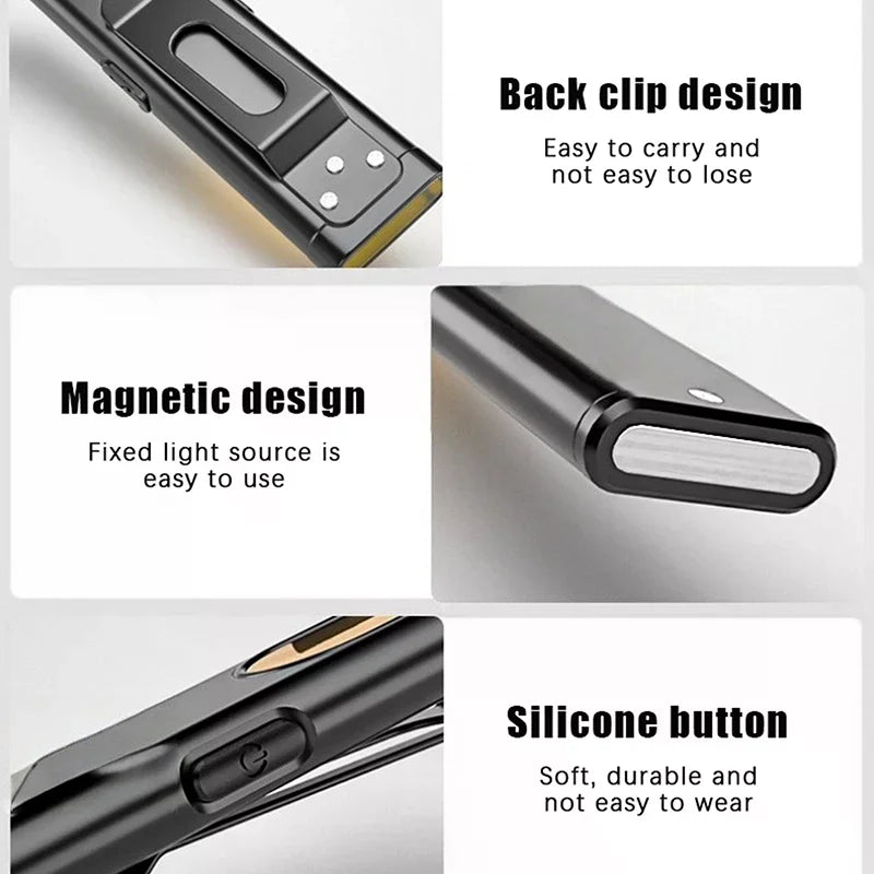 Security Flashing Work Light Warning Light Strong Light Mini Portable Outdoor Maintenance Emergency EDC Flashlight Knife Cap Cli Zpaxo
