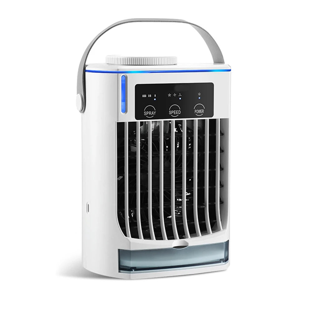 Misting Fan Portable Air Cooler Humidifier 3-speed Mini Water Tank Zpaxo WHITE