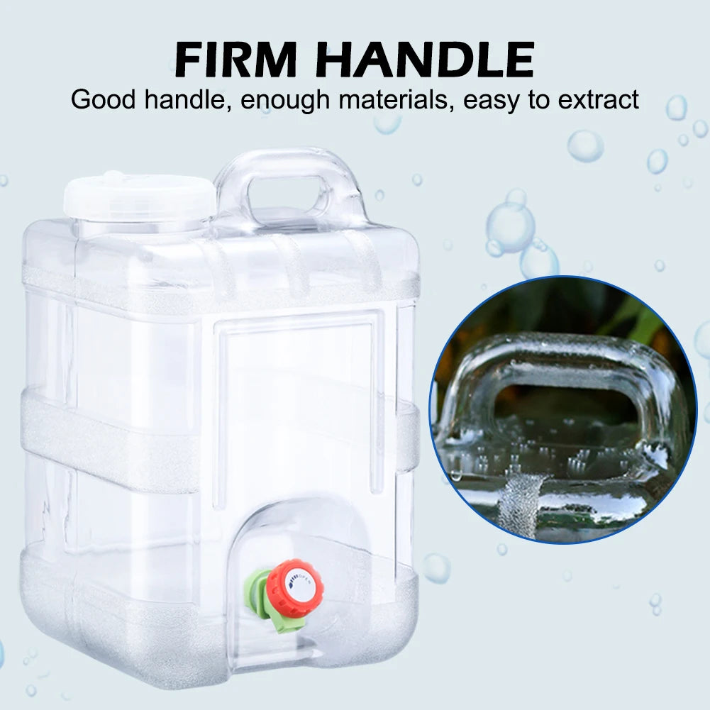 Water Container Portable Camping Bucket Storage Faucet No Leakage