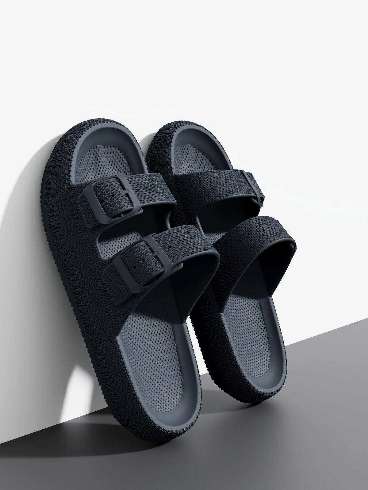 2025 Men's Outdoor Fashion Thick Sole Sandals Non-slip Shower Zpaxo Blue 44-45