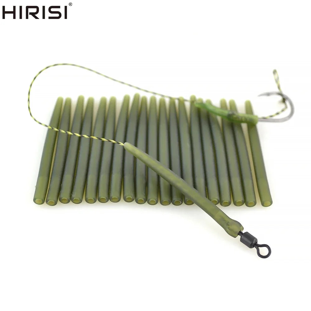 HIRISI 20pcs/20pcsX3 Carp Fishing Anti Tangle Sleeves Connect With Hook Carp Fishing Terminal Tackle AH007 For Outdoor Fishing Zpaxo