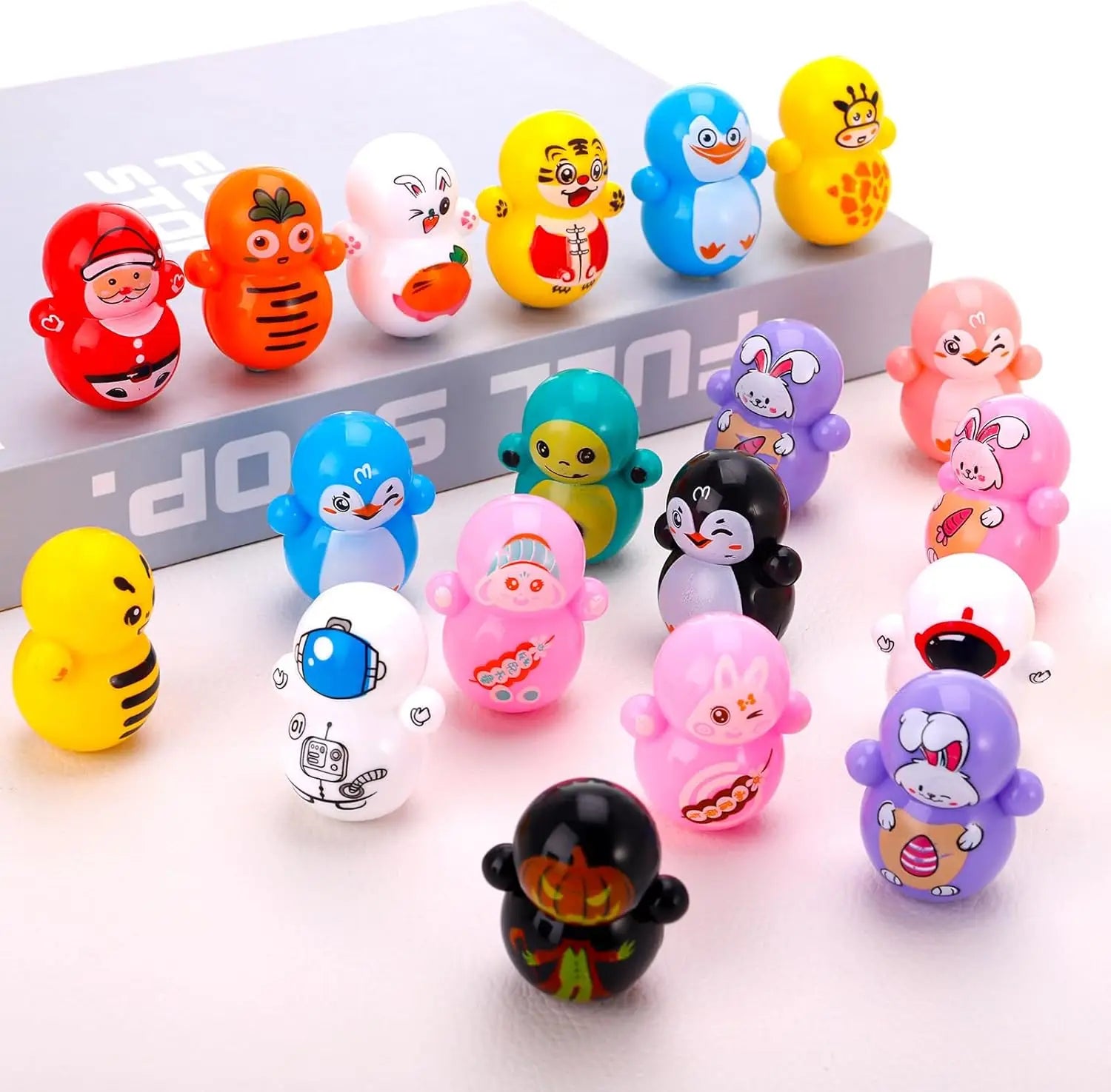 Mini Roly Poly Tumbler Fidget Toys Set – 6, 12 or 24 PCS