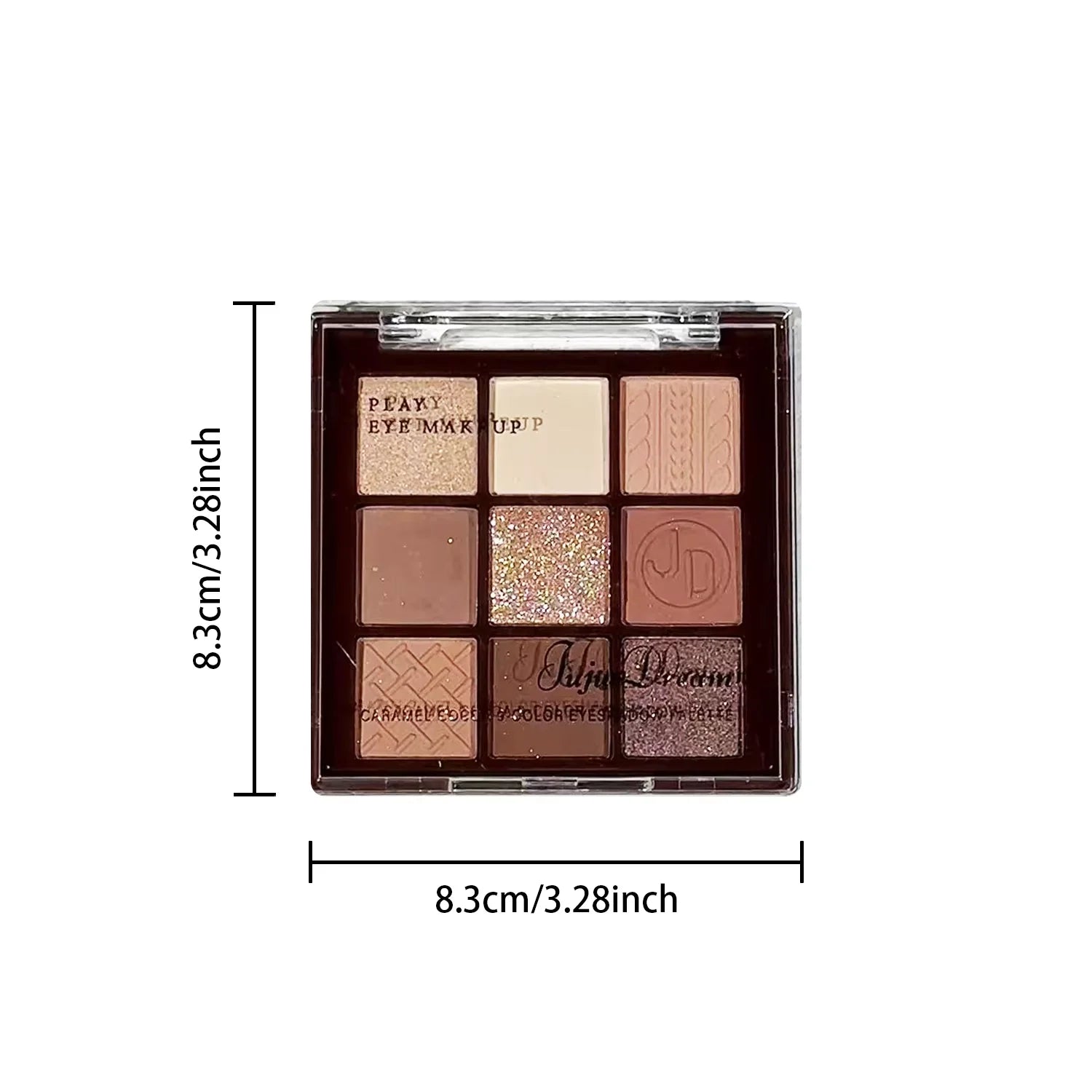 Caramel Cocoa Nine Colors Eyeshadow Palette, Glitter, Pearlescent Matte, Earthy Color, Pure Nude Makeup Zpaxo