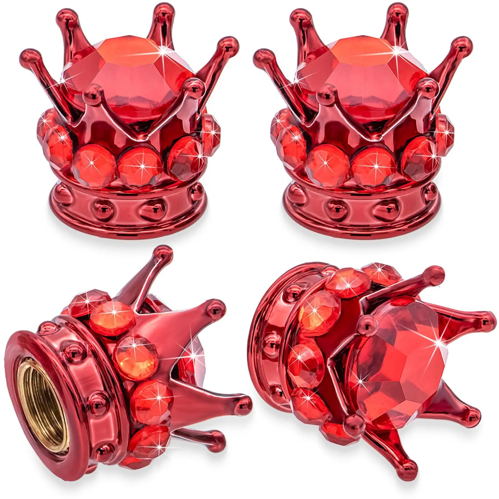 Crown Diamond Tire Valve Caps – Rhinestone Car Accessories