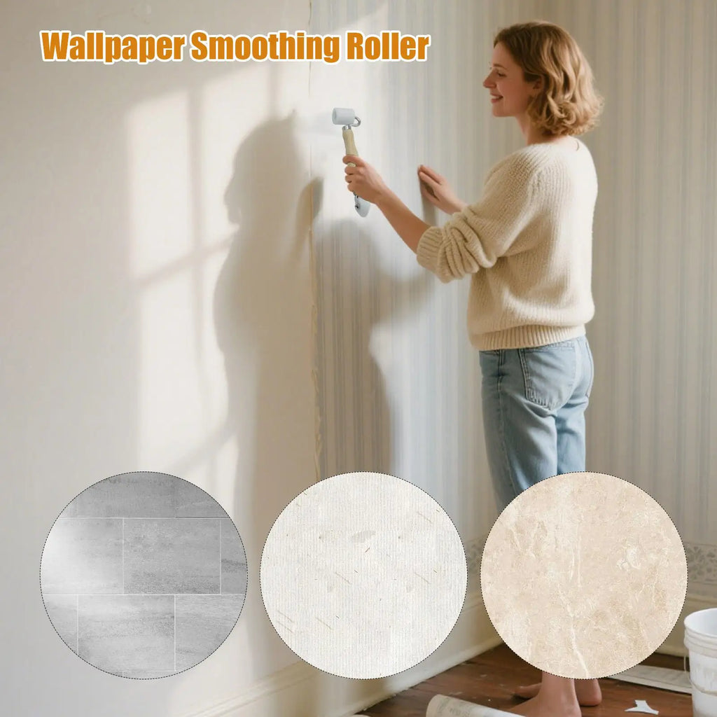 Wallpaper Seam Roller Sound Deadening Double Head Paper Smoother