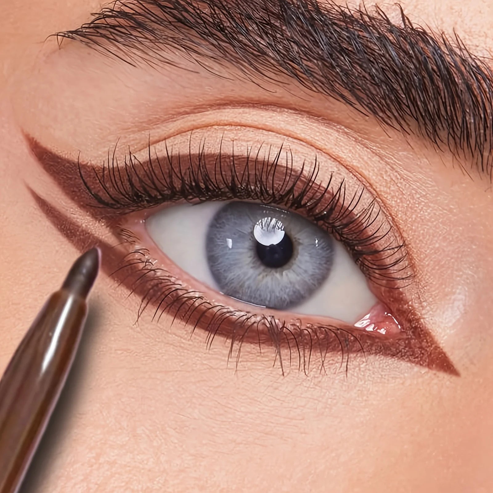 Smooth Eyeliner Gel Pencil Waterproof Long-lasting Ultra-fine Natural Soft Non-Smudge Black Brown Eyeliner Pen Makeup for Eyes Zpaxo