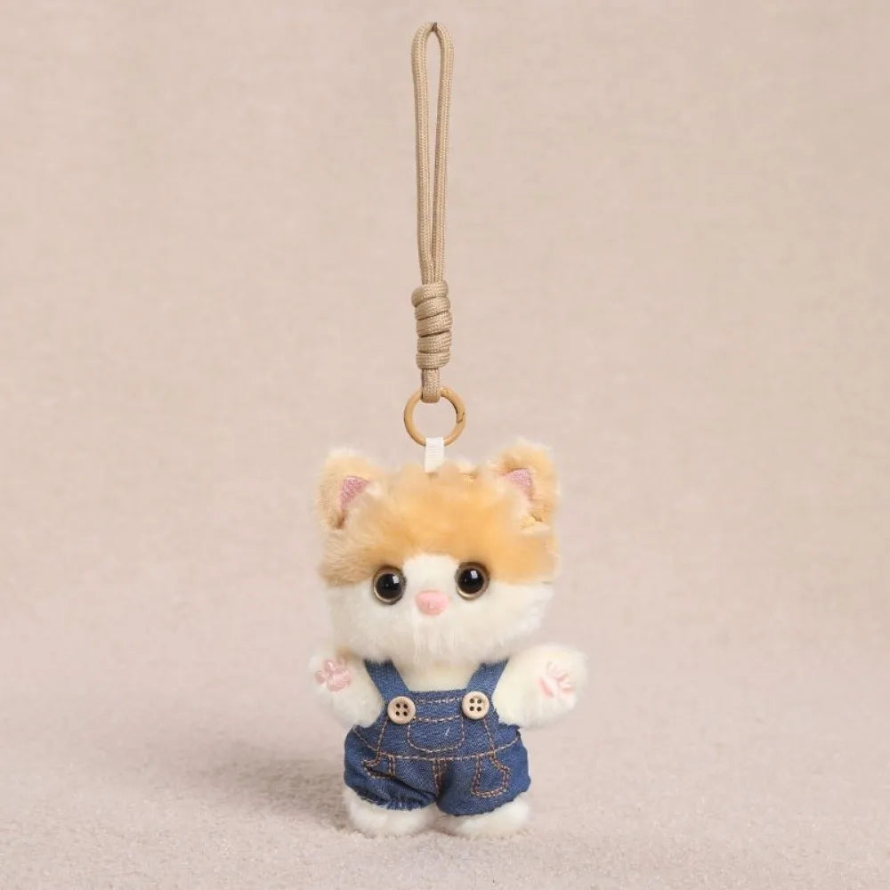 Cute Fluffy Cat Pendant Decoration Kawaii Bag Hanging Charm Ornaments Zpaxo
