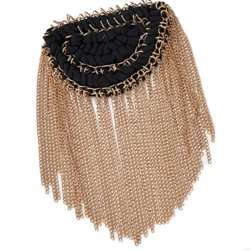 Metal Tassels Fringed Shoulder Epaulette Women Men Uniform Decoration