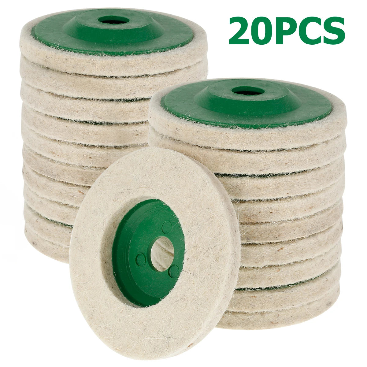 10/20PCS Wool Polishing Wheel Buffing Pad Angle Grinder Wheel Felt Polishing Pad Disc Angle Grinder Accessories for Car Maintain Zpaxo 20pcs 10 Pcs