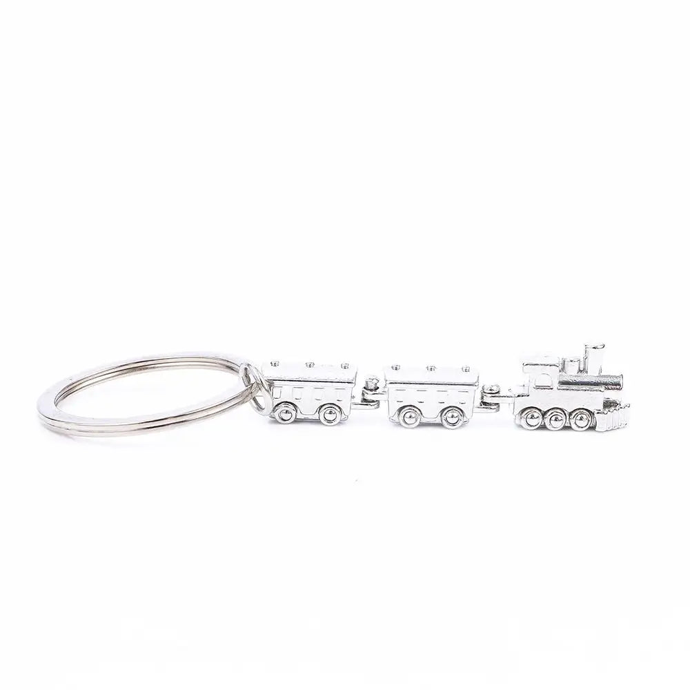 Delicate Alloy Bag Decro Train Shaped Unisex Key Ring Chain Fashion Zpaxo