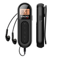 Mini Portable FM Radio, Multi-functional Pocket Radio for Elderly Outdoor Activities Zpaxo black