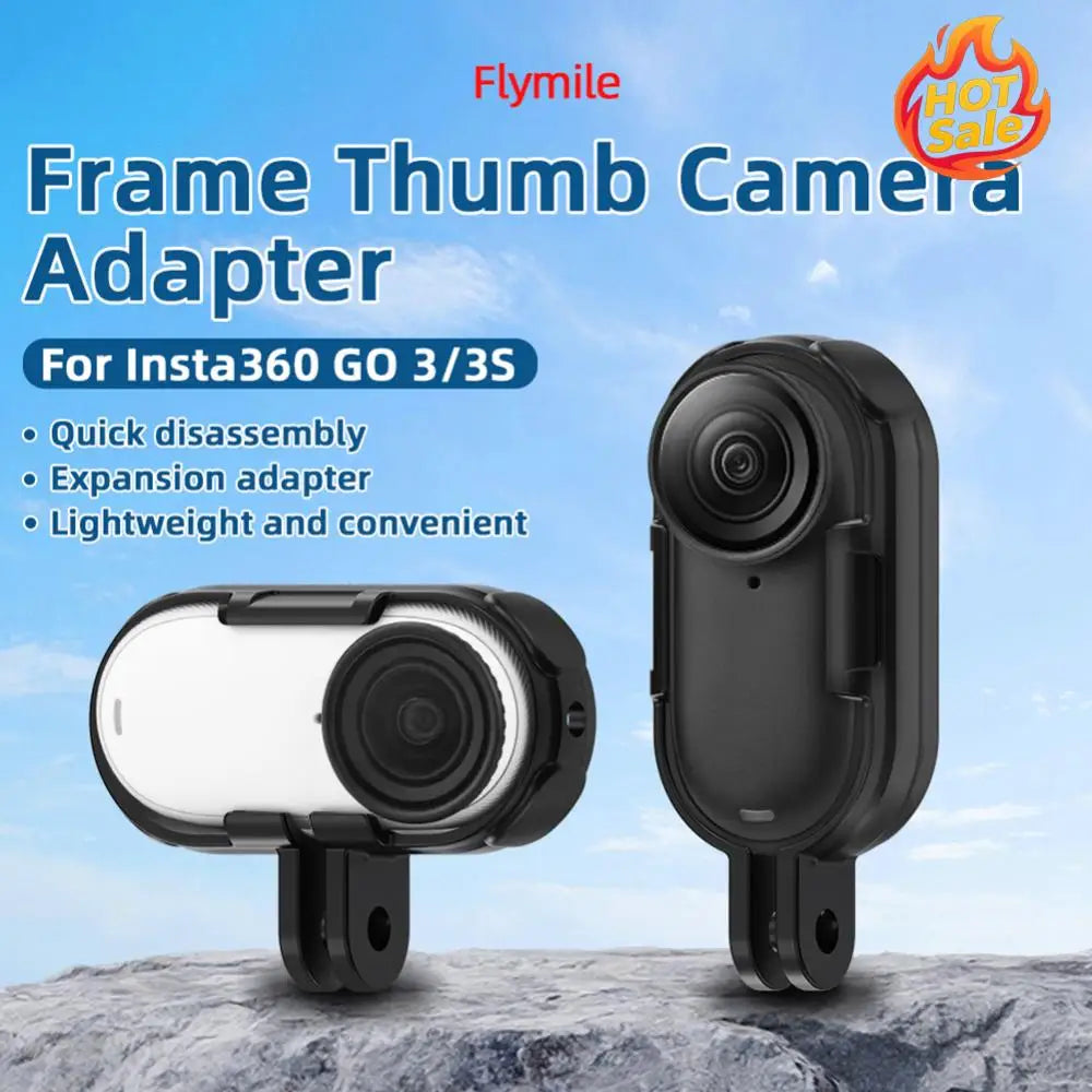 For Insta360 GO 3/GO 3S Vertical & Horizontal Action Mount Set Adapter Mount Long Screw Frame Shell Extend Case Protective Case Zpaxo