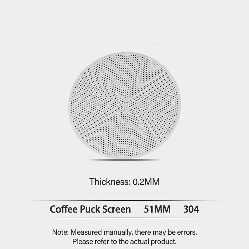 Durable Reusable Coffee Puck Screen - 304 Stainless steel Coffee Portafilter for 51/54/58mm Barista Accessorie KFGL01 Zpaxo 51mm 1pcs
