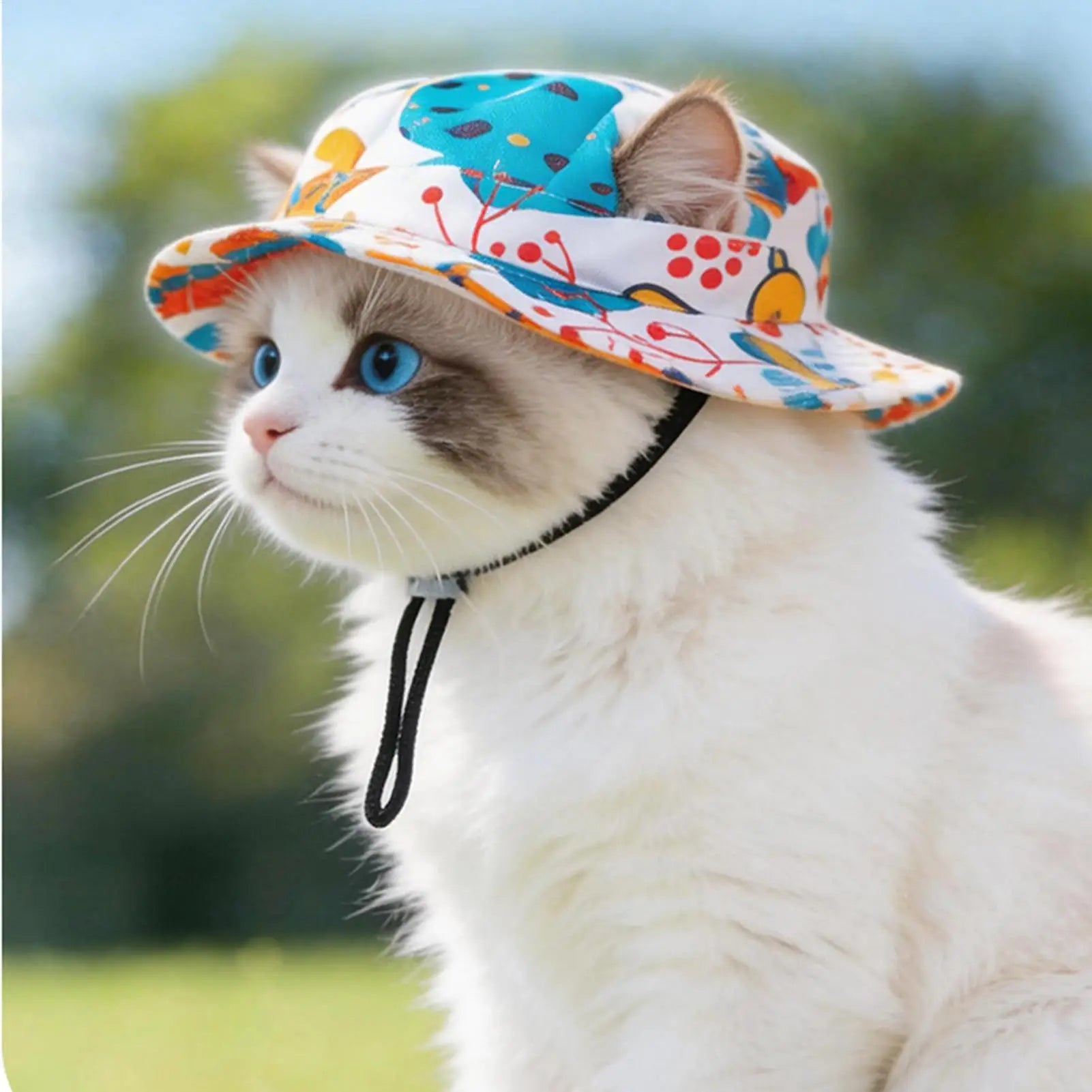 1PC Pet Sun Hat Adjustable Pet Sun Hat Cat Dog Breathable Dog Sunshade Hats Outdoor Travel Pet Fisherman Hat Sun Protection Zpaxo