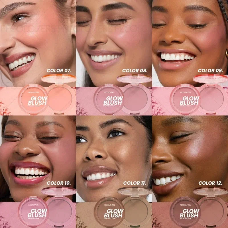 1PC Colorful Matte Blush, Nature Finish High Long-Lasting Waterproof Face Makeup Blusher for All Skin Tones Zpaxo