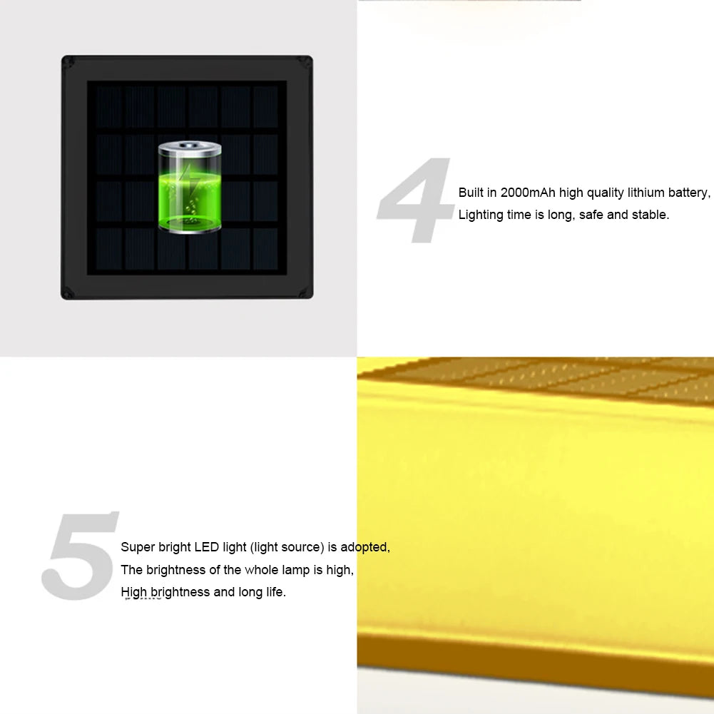 Solar Pillar Light LED Waterproof Terrace Lamp Outdoor Courtyard
